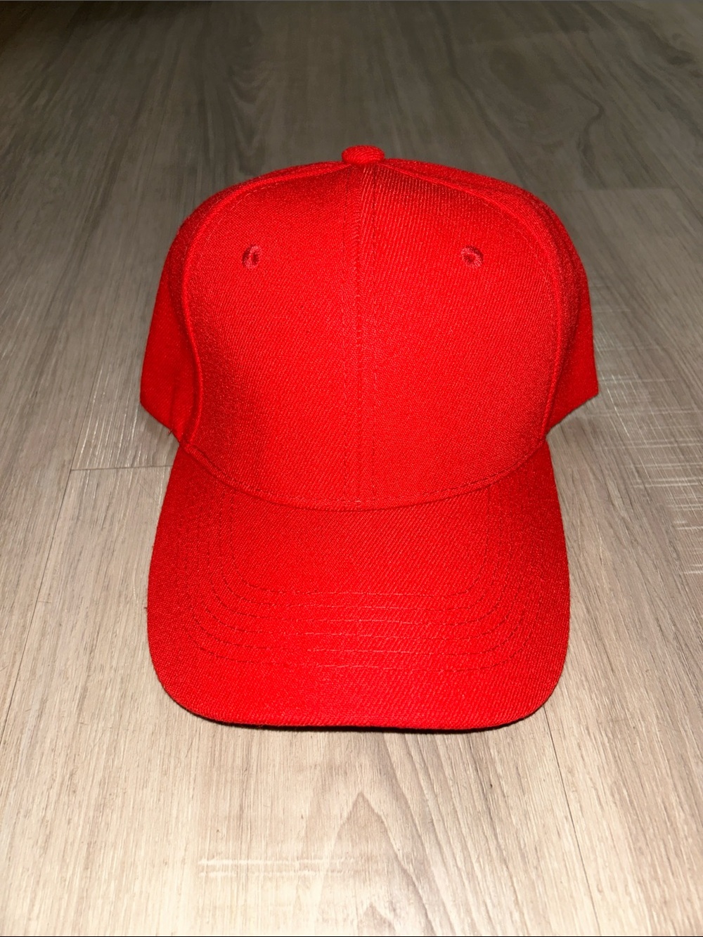 Classic Plain Red Baseball Cap